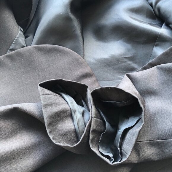 VALENTINO CHRISTY PARIS Women 3 Piece Custom Made Suit  Dark Grey  Black Line SM - Picture 11 of 16